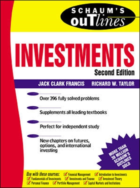 Book cover of: Schaum's Outline of Investments. By: Jack Clark Francis