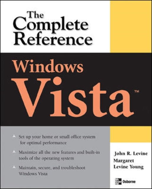 Book cover of: Windows Vista: The Complete Reference. By: Margaret Levine Young