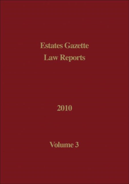 Book cover of: EGLR 2010 Volume 3. By: Hazel Marshall