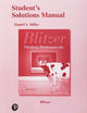 Book cover of: Student Solutions Manual for Thinking Mathematically. By: Robert Blitzer