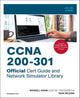 Book cover of: CCNA 200-301 Official Cert Guide and Network Simulator Library. By: ODOM, WENDELL
