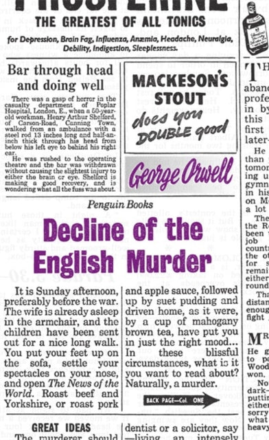Decline of the English Murder 9780141191263 George Orwell