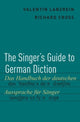 Book cover of: Singer's Guide to German Diction. By: Valentin Lanzrein