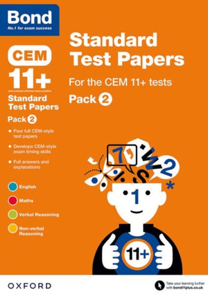 CEM: Bond 11+ Standard Test Papers: Ready for the 2025 Cambridge Select Insight exam