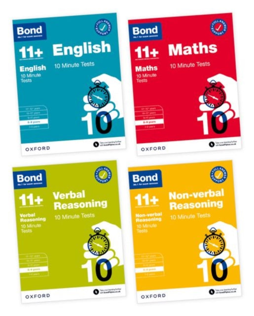 Book cover of: Bond 11+ 10 Minute Tests Bundle with Answer Support 8-9 years (for GL Assessment & other 11 plus exams). By: Bond 11+