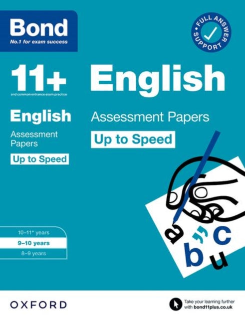 Book cover of: Bond 11+: English Up to Speed Assessment Papers with Answer Support 9-10 Years (for GL Assessment & other 11 plus exams). By: Sarah Lindsay