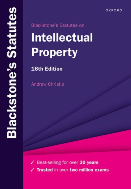 Book cover of: Blackstone's Statutes on Intellectual Property. By: Andrew Christie