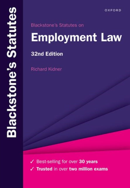 Book cover of: Blackstone's Statutes on Employment Law. By: Richard Kidner