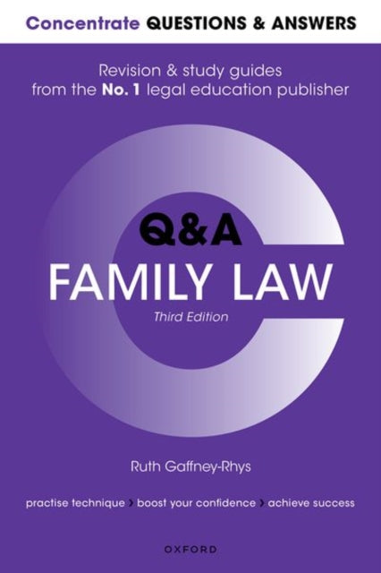 Book cover of: Concentrate Questions and Answers Family Law. By: Ruth Gaffney-Rhys