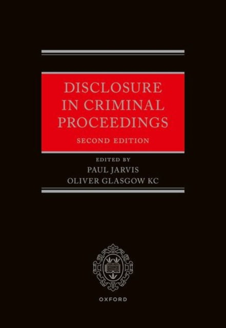 Book cover of: Disclosure in Criminal Proceedings