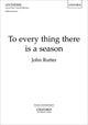 Book cover of: To every thing there is a season