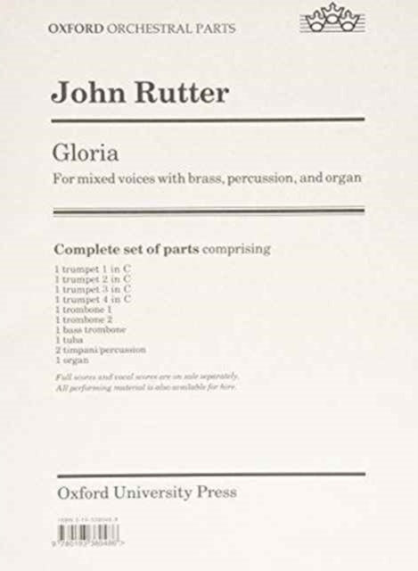 Book cover of: Gloria. By: John Rutter