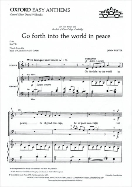 Book cover of: Go forth into the world in peace