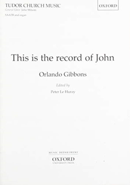 Book cover of: This is the record of John