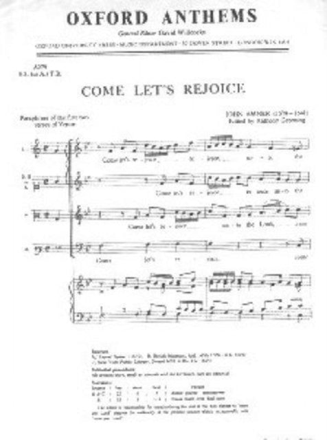 Book cover of: Come let's rejoice