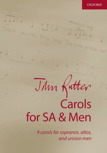 Book cover of: John Rutter Carols for SA and Men