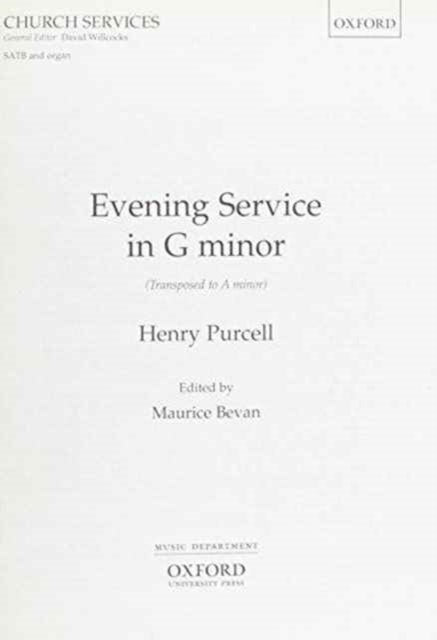 Book cover of: Evening Service in G minor. By: Henry PURCELL