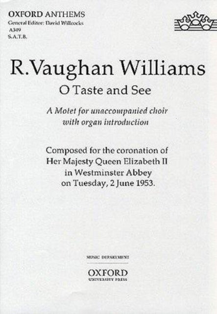 Book cover of: O taste and see