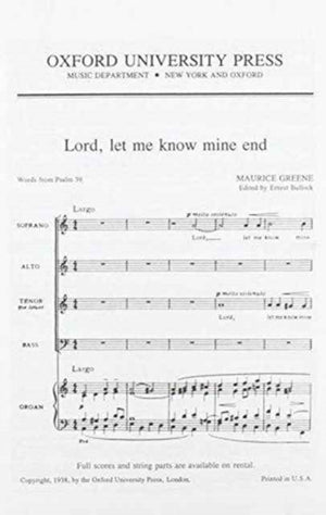 Lord, let me know mine end