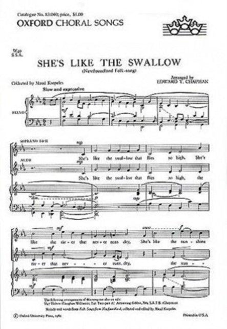 Book cover of: She's like the swallow