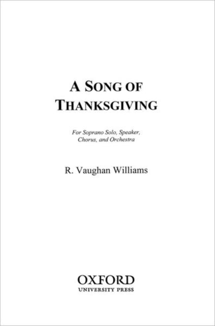 A Song of Thanksgiving