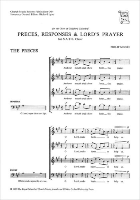 Book cover of: Preces and Responses with the Lord's Prayer