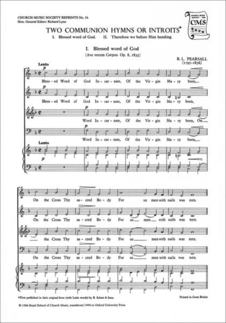 Book cover of: Two Communion Hymns or Introits