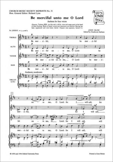 Book cover of: Be merciful unto me, O Lord. By: Heathcote Statham