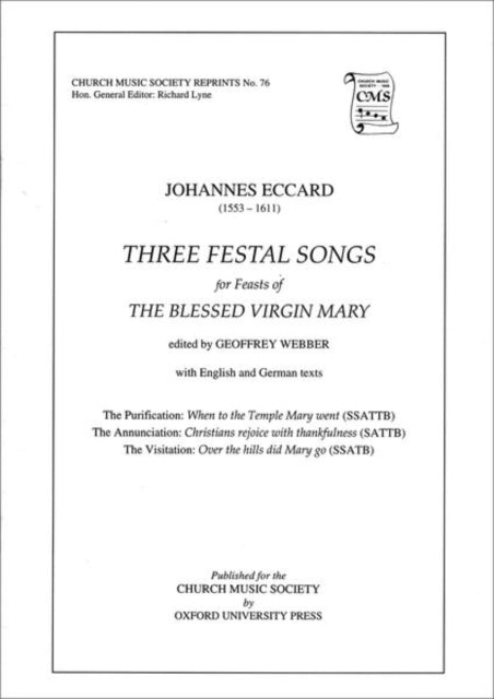 Book cover of: Three Festal Songs