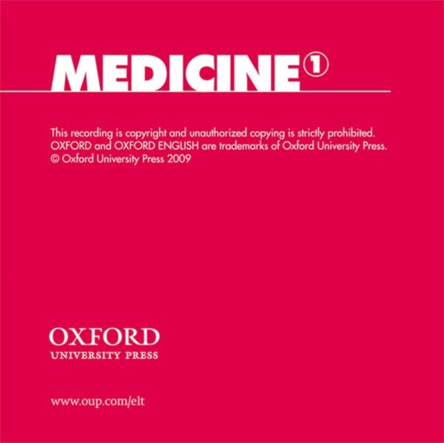 Book cover of: Oxford English for Careers: Medicine 1: Class Audio CD