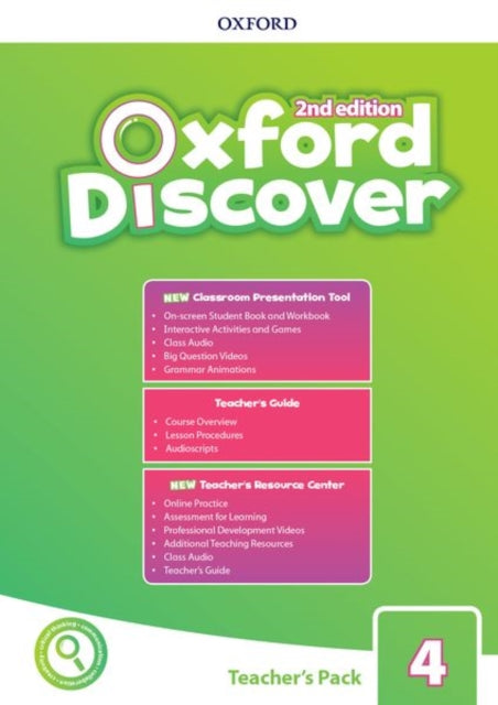 Book cover of: Oxford Discover: Level 4: Teacher's Pack. By: Oxford Editor