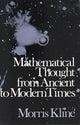 Book cover of: Mathematical Thought from Ancient to Modern Times