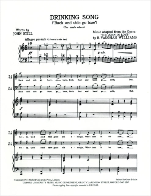Book cover of: Drinking Song