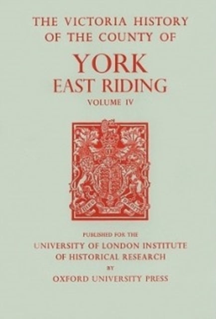Book cover of: A History of the County of York East Riding. By: K.J. Allison