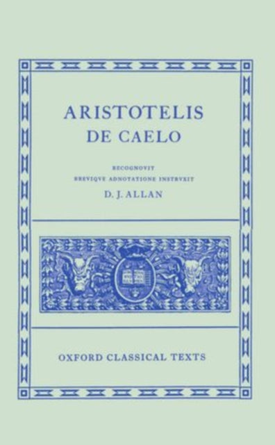 Book cover of: De Caelo. By: Aristotle