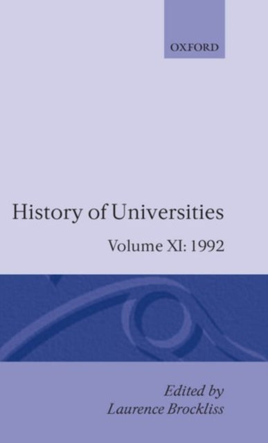 Book cover of: History of Universities: Volume XI: 1992. By: Laurence Brockliss
