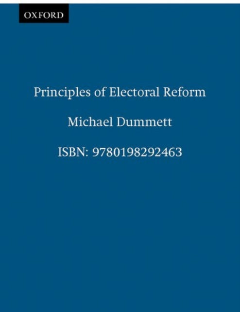 Book cover of: Principles of Electoral Reform