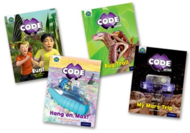 Book cover of: Project X CODE Extra: Yellow Book Band, Oxford Level 3: Bugtastic and Galactic Orbit, Mixed Pack of 4. By: Jan Burchett