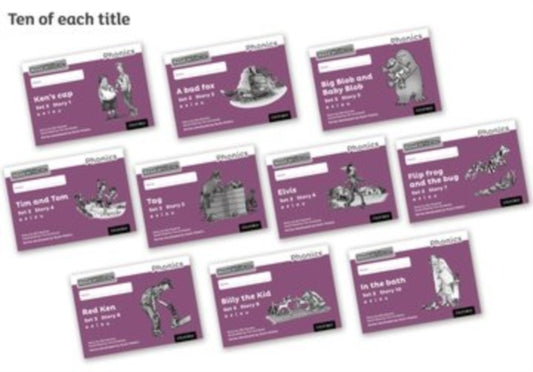 Book cover of: Read Write Inc. Phonics: Purple Set 2 Core Black & White Storybooks (Pack of 100). By: Gill Munton