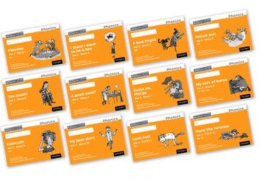 Book cover of: Read Write Inc. Phonics: Orange Set 4 Core Black & White Storybooks (Mixed Pack of 12). By: Gill Munton