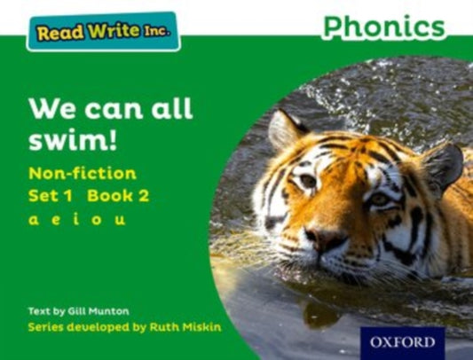 Book cover of: Read Write Inc. Phonics: We Can All Swim! (Green Set 1 Non-fiction 2). By: Gill Munton