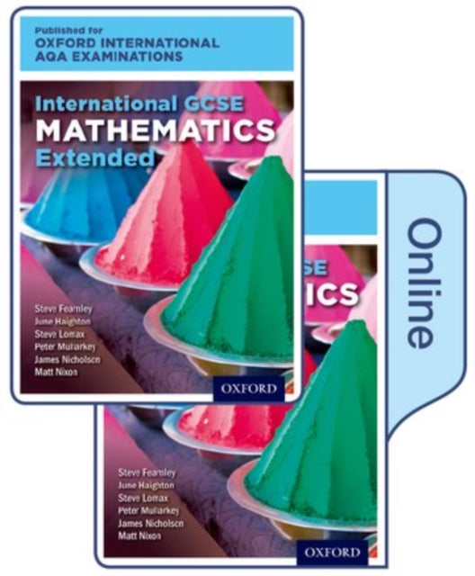 Book cover of: OxfordAQA International GCSE Mathematics Extension (9260). By: June Haighton