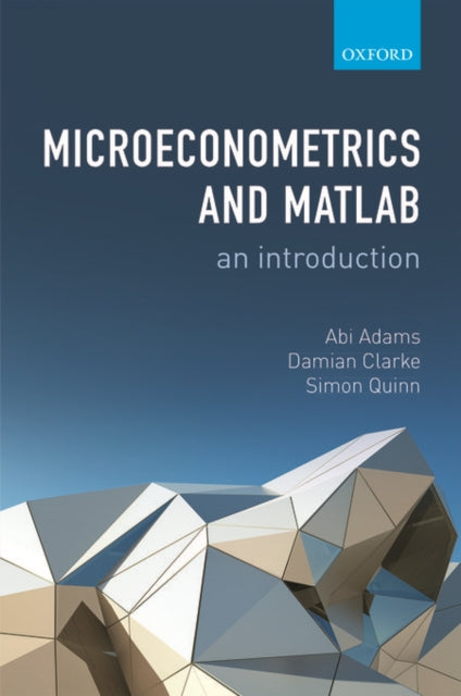 Book cover of: Microeconometrics and MATLAB: An Introduction. By: Abi Adams