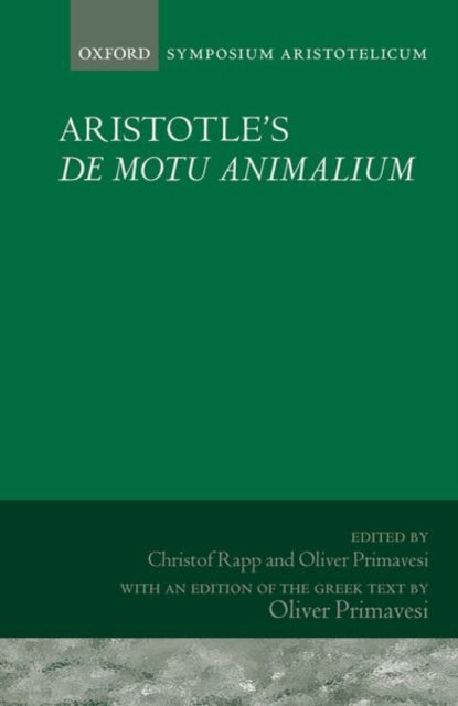 Book cover of: Aristotle's De motu animalium. By: Christof Rapp