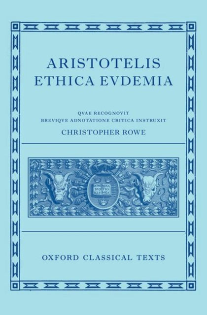 Book cover of: Aristotle's Eudemian Ethics. By: Christopher Rowe