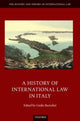 Book cover of: History of International Law in Italy. By: Giulio Bartolini