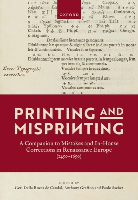 Book cover of: Printing and Misprinting. By: Geri Della Rocca de Candal