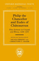 Book cover of: Philip the Chancellor and Eudes of Chateauroux. By: Nicole Beriou