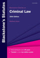 Book cover of: Blackstone's Statutes on Criminal Law