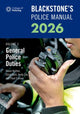 Book cover of: Blackstone's Police Manuals 2026 Volume 3: General Police Duties